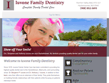 Tablet Screenshot of iuvonedental.com